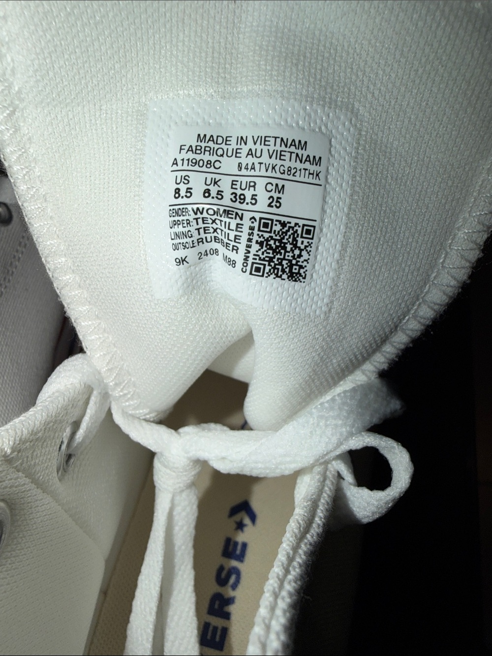 White High-Top hidden wedge Chucks - Picture 8 of 12